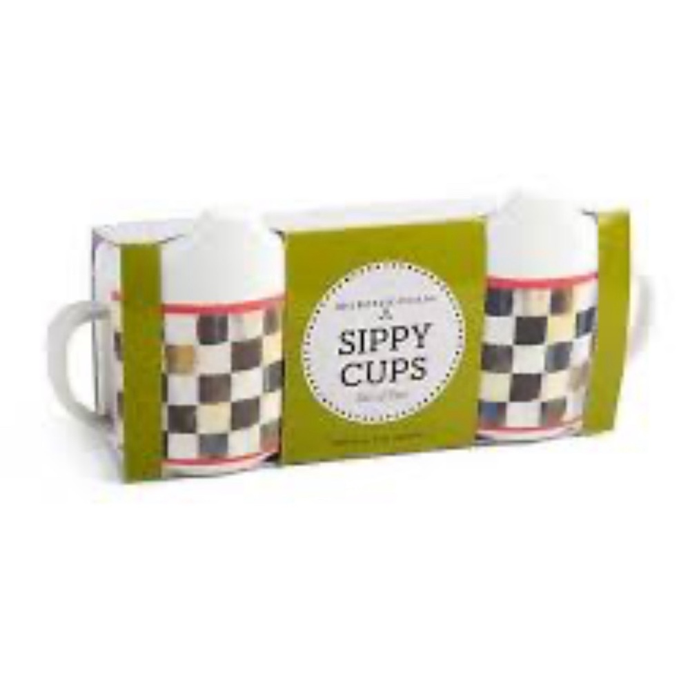 Brand new MacKenzie-Childs
Courtly Check Sippy Cups, Set of 2